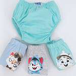 Lot de 3 culottes d’apprentissage (tailles 1, 2, 3) pour une transition facile des couches aux sous-vêtements. Fabriquées en coton 100 %, hypoallergéniques et anti-fuite. Idéal pour bébés de 6 à 24 mois !