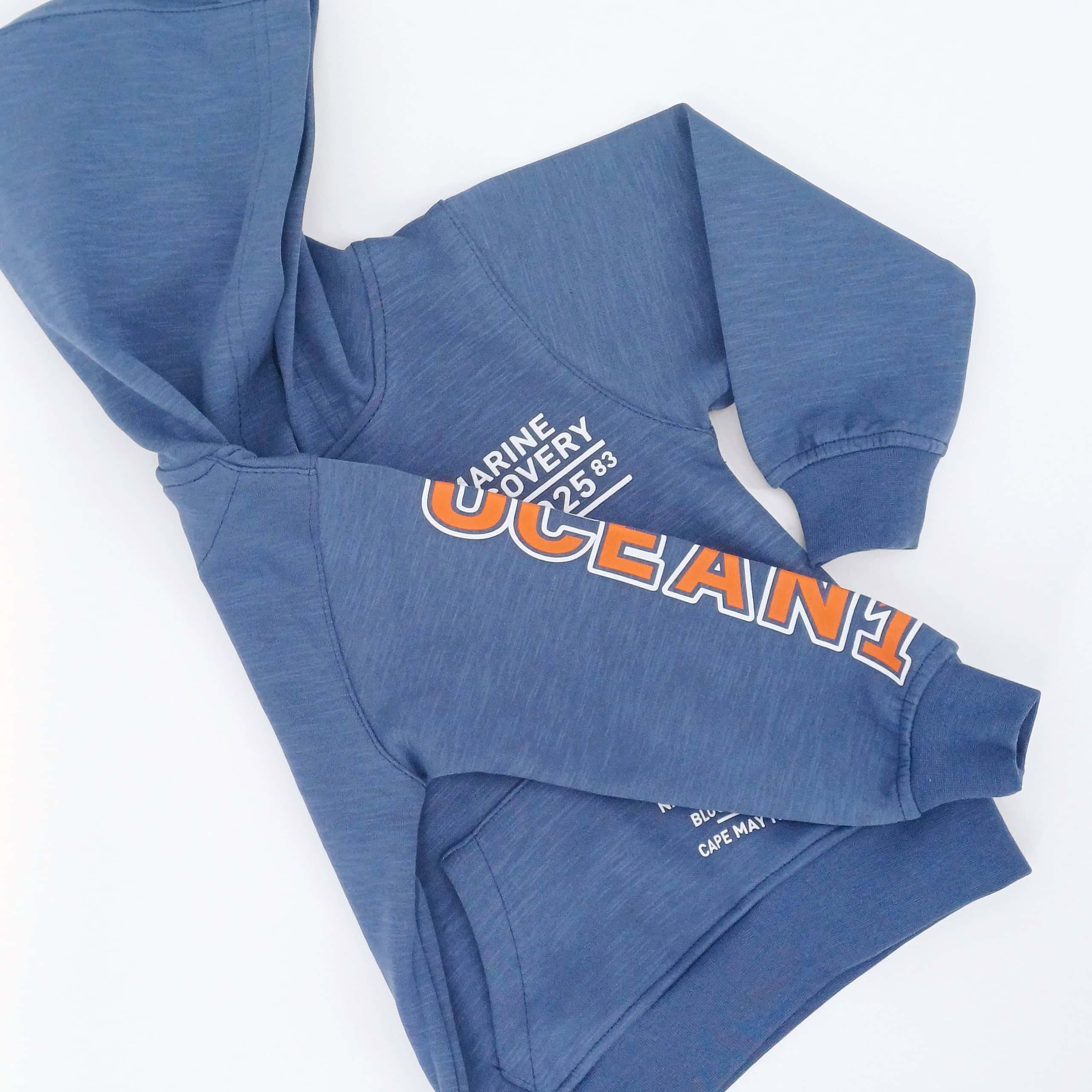 Sweat à capuche pour enfants, design marin « Marine Discovery », chaud et confortable. Idéal pour l’hiver. Disponible en tailles 1 à 4 ans. Parfait pour le quotidien !