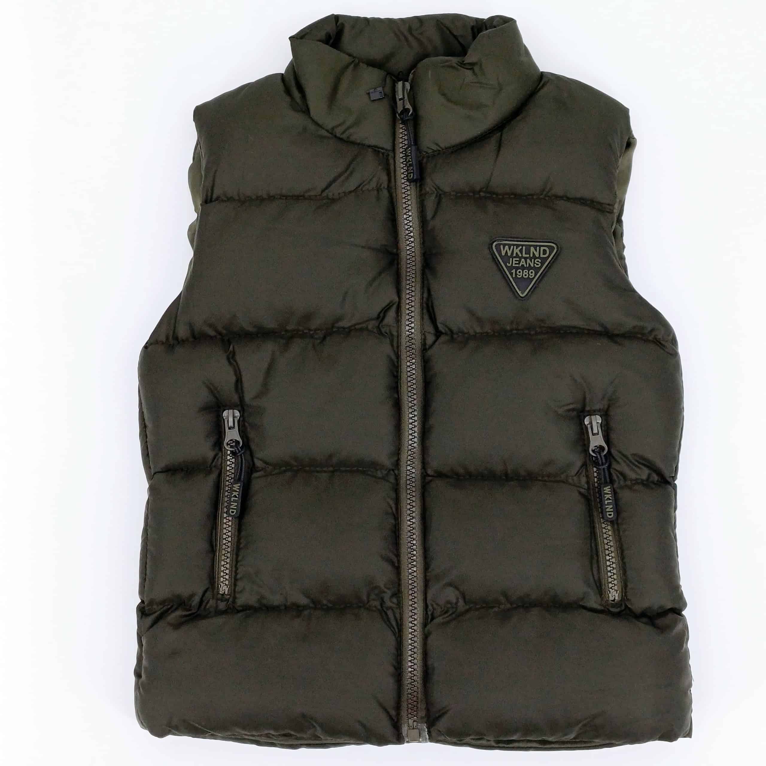 Gilet matelassé garçon - Couleur kaki foncé, automne