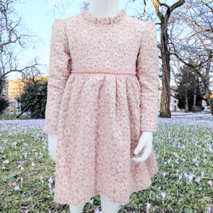 Robe élégante pour fille avec motifs floraux et nœud