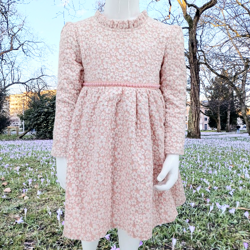 Robe élégante pour fille avec motifs floraux et nœud