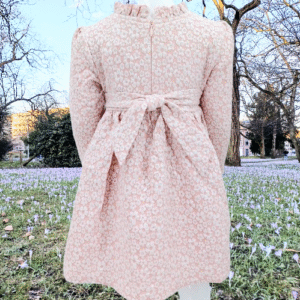 Robe élégante pour fille avec motifs floraux et nœud