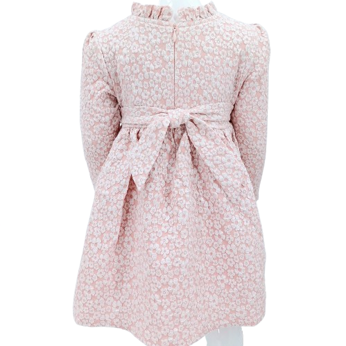 Robe élégante pour fille avec motifs floraux et nœud