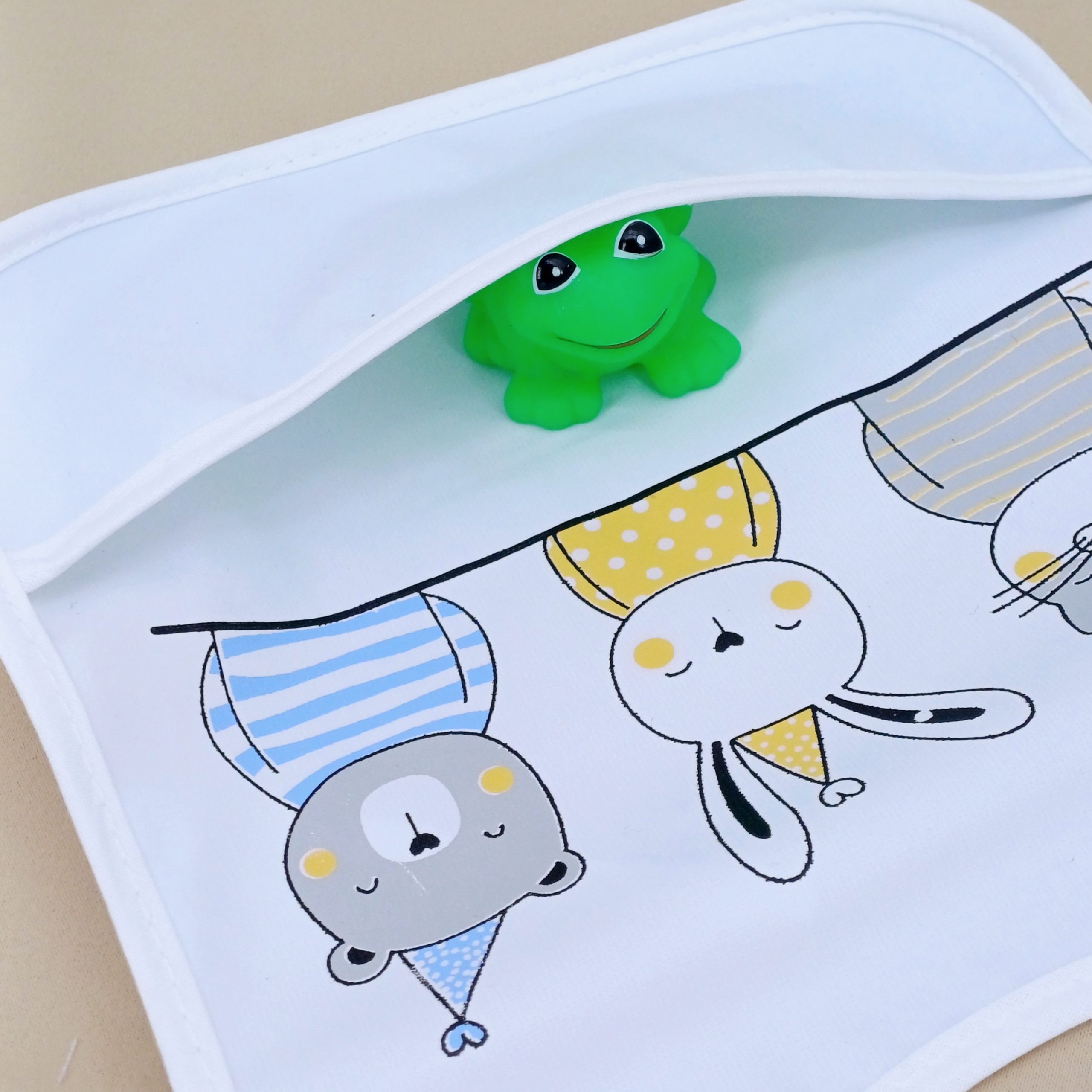 Bavoir imperméable pour bébé (6-12 mois) avec poche récupératrice