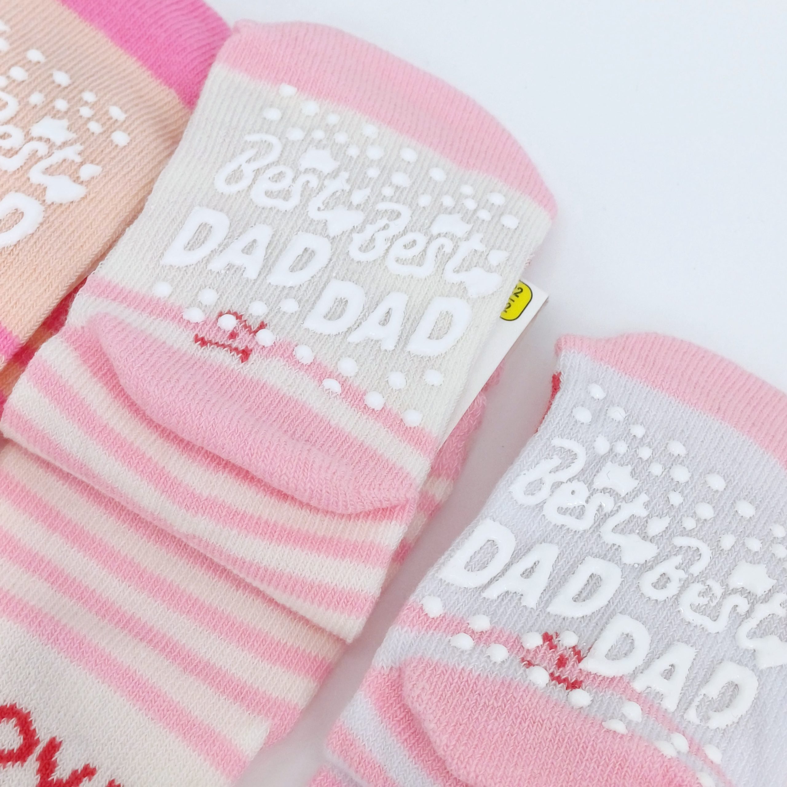 Lot de 4 paires de chaussettes bébé avec inscription « I Love My Dad » et semelle antidérapante