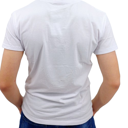 T-shirt blanc homme avec grand motif en relief « Thick Metal – Custom Bike – Motorcycle Garage »