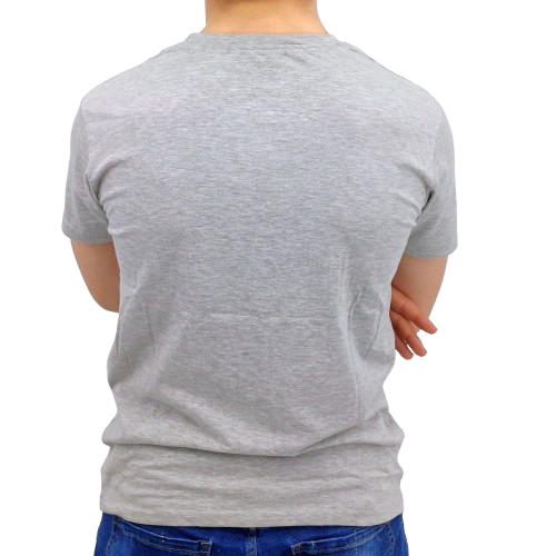 T-shirt gris homme avec motif embossé « Thick Metal – Custom Bike Chicago – Motorcycle Garage »