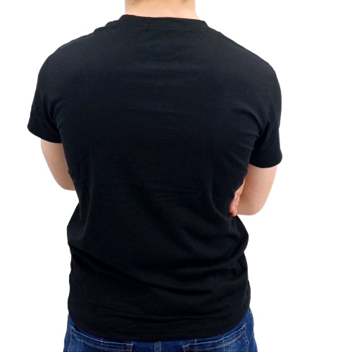 T-shirt noir homme avec inscription en relief « THE END OF FALLIN »