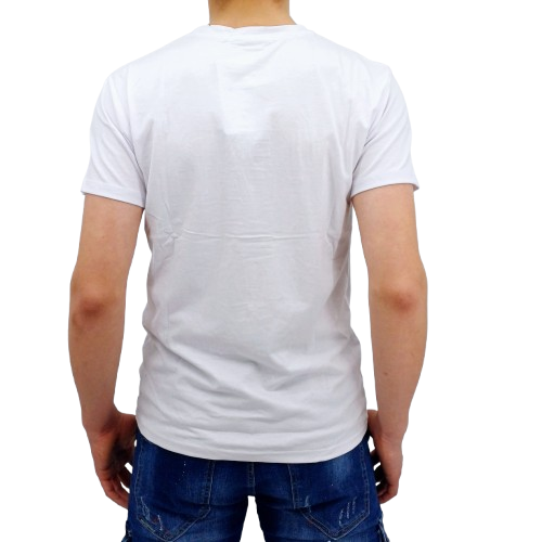 T-shirt blanc homme avec inscription en relief « THE END OF FALLIN »