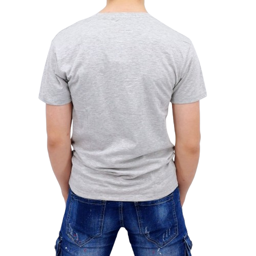 T-shirt gris homme avec inscription en relief « THE END OF FALLIN »