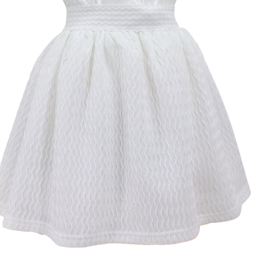 Jupe blanche texturée pour fille – Élégante et confortable