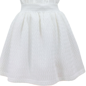 Jupe blanche texturée pour fille – Élégante et confortable
