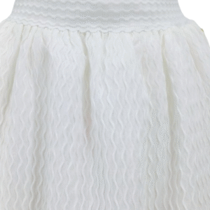 Jupe blanche texturée pour fille – Élégante et confortable