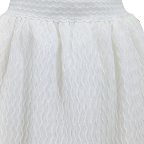 Jupe blanche texturée pour fille – Élégante et confortable