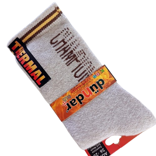 Chaussette thermique enfant Dündar – 5 ans – Coton chaud – Coloris variés – À l’unité