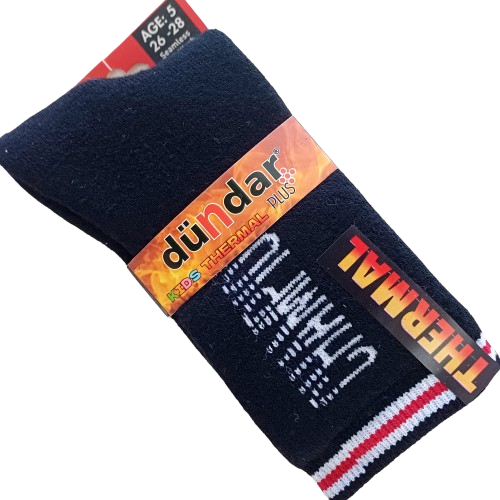 Chaussette thermique enfant Dündar – 5 ans – Coton chaud – Coloris variés – À l’unité
