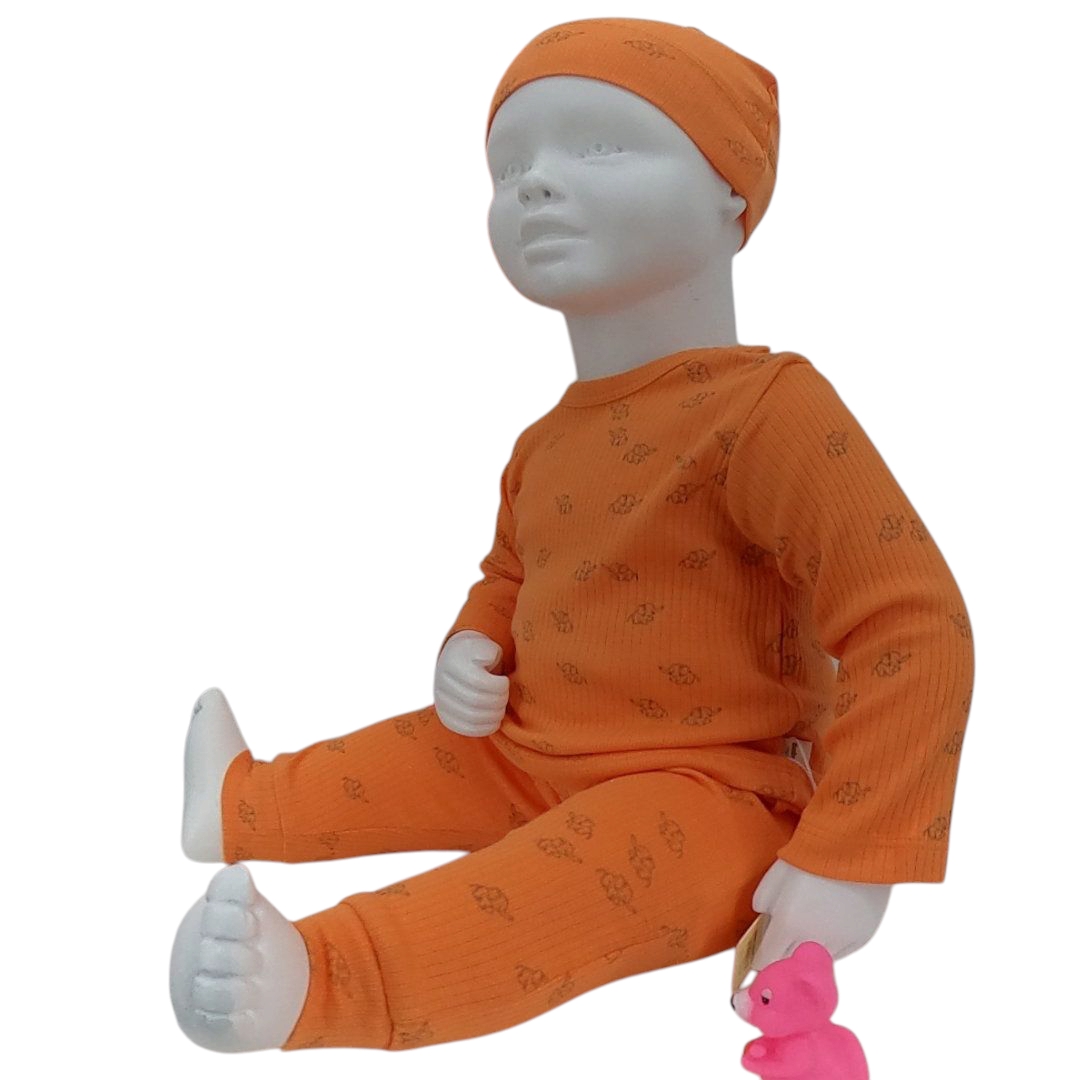 Ensemble bébé abricot 3 pièces pour 3 à 24 mois