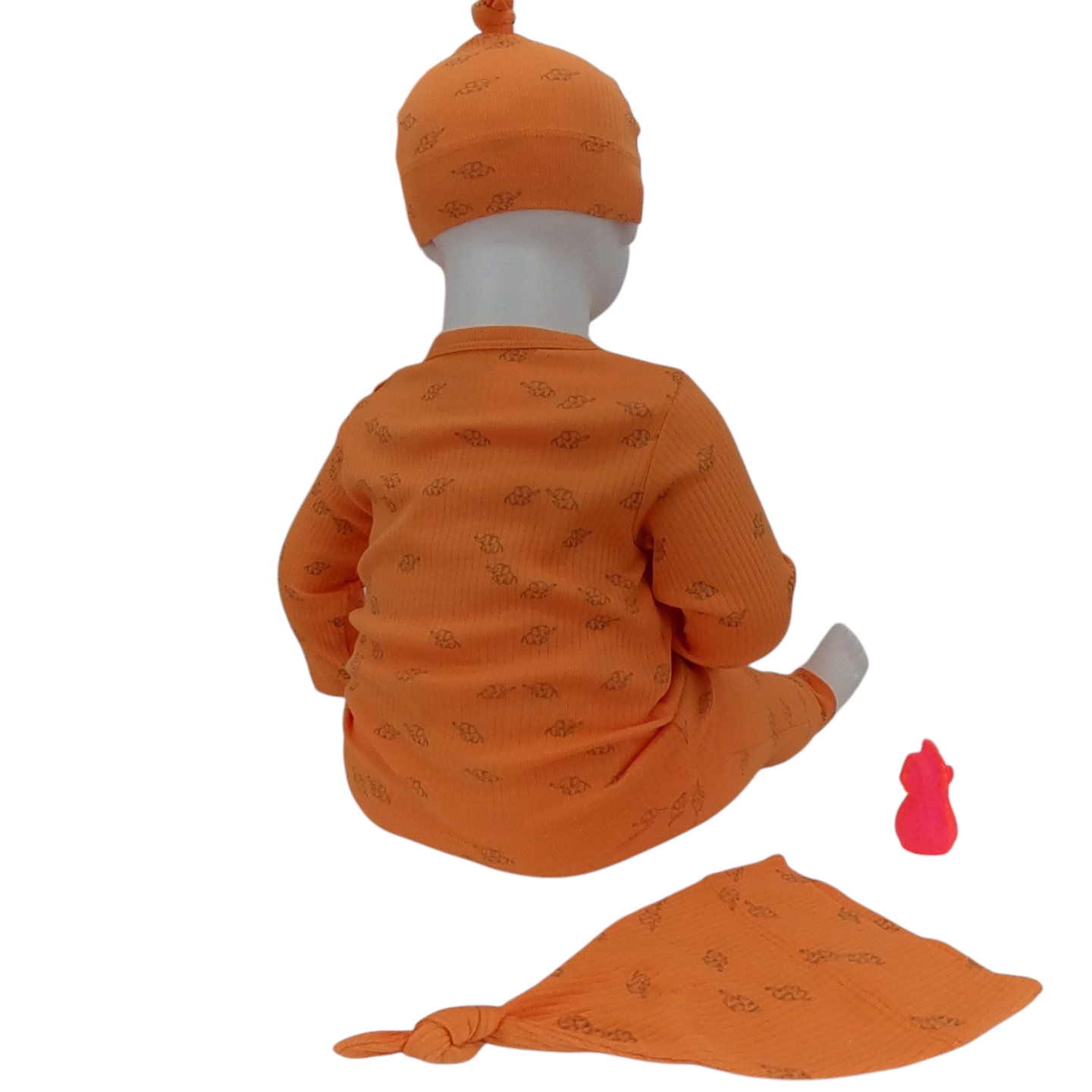 Ensemble bébé abricot 3 pièces pour 3 à 24 mois