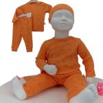 Ensemble bébé abricot 3 pièces pour 3 à 24 mois