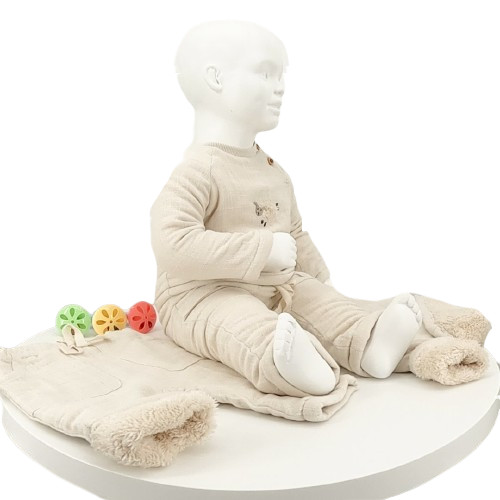 ensemble bébé hiver 2 pièces en coton chaud avec broderie mouton