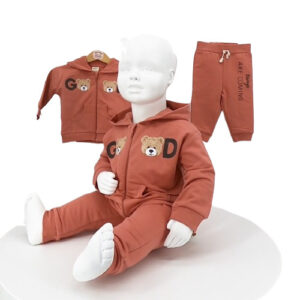 ensemble bébé 2 pièces coton motif ourson