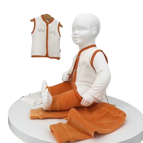 ensemble bébé 3 pièces Slow Life – body, gilet et pantalon