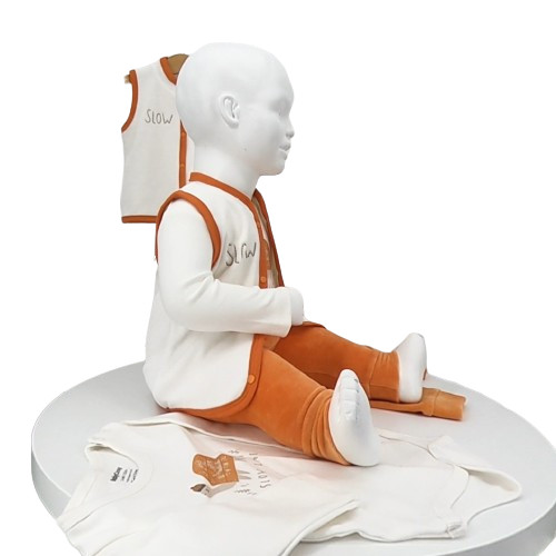 ensemble bébé 3 pièces Slow Life – body, gilet et pantalon