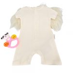 combinaison bébé crème bio légère pour été, unisexe 3 à 24 mois