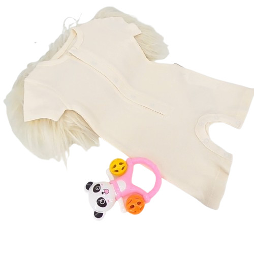 combinaison bébé crème bio légère pour été, unisexe 3 à 24 mois