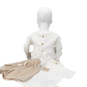 Ensemble bébé été coton bio – t-shirt et short légers