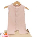 barboteuse bébé sans manches coton bio dirty pink 3 à 24 mois